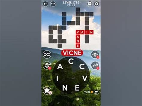 Placement of the answers 2. . Wordscapes level 1793